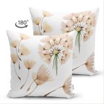 - Suet-K-8583-Gorsel2 - Realhomes  Çift Taraflı Beyaz Zemin Üzerinde Çiçek Desenli Dijital Baskılı Modern Süet Yastık Kırlent Kılıfı Realhomes