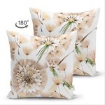 - Suet-K-8585-Gorsel2 - Realhomes Çift Taraflı Beyaz Zemin Üzerinde Çiçek Desenli Dijital Baskılı Modern Süet Yastık Kırlent Kılıfı Realhomes