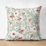 - Suet-K-8589-Gorsel1 - Realhomes  Çift Taraflı Rengarenk Zemin Üzerinde Çiçek Desenli Dijital Baskılı Modern Süet Yastık Kırlent Kılıfı Realhomes