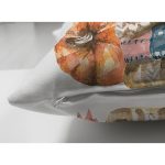 - Suet-K-8596-Gorsel3 - Realhomes Çift Taraflı Beyaz Zemin Üzerinde Sonbahar Temalı Balkabağı Desenli Süet Yastık Kırlent Kılıfı Realhomes