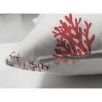 - Suet-K-8597-Gorsel3 - Realhomes  Çift Taraflı Beyaz Zeminli Renkli Yaprak Desenli Dijital Baskılı Modern Süet Yastık Kırlent Kılıfı Realhomes