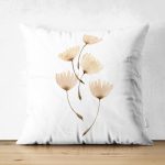 - Suet-K-8600-Gorsel1 - Realhomes Çift Taraflı Beyaz Zemin Üzerinde Çiçek Desenli Dijital Baskılı Modern Süet Yastık Kırlent Kılıfı Realhomes