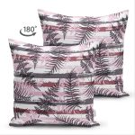 Çift Taraflı Rengarenk Zemin Üzerinde Çiçek Desenli Dijital Baskılı Modern Süet Yastık Kırlent Kılıfı Realhomes