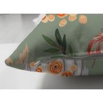 Çift Taraflı Renkli Zeminli Bal Kabağı Desenli Dijital Baskılı Modern Süet Yastık Kırlent Kılıfı Realhomes