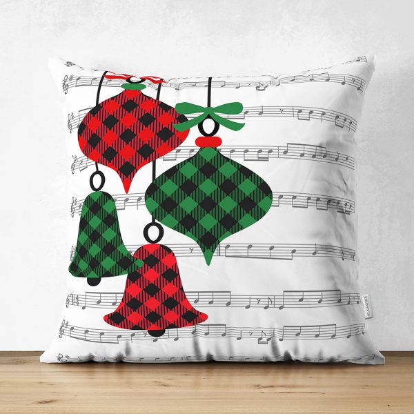 - Suet-K-8612-Gorsel1 - Realhomes  Çift Taraflı Beyaz Zemin Üzerinde Ekose Desenli Çan Desenli Modern Süet Yastık Kırlent Kılıfı Realhomes