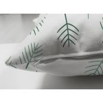 - Suet-K-8618-Gorsel3 - Realhomes Çift Taraflı Beyaz Zemin Üzerinde Yaprak Desenli Dijital Baskılı Modern Süet Yastık Kırlent Kılıfı Realhomes
