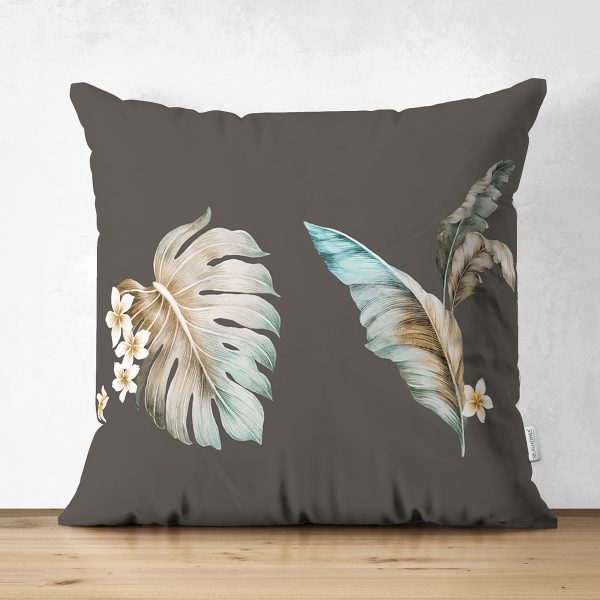 Çift Taraflı Siyah Zeminli Bal Kabağı Desenli Dijital Baskılı Modern Süet Yastık Kırlent Kılıfı Realhomes