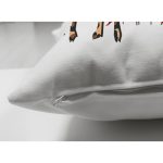 Çift Taraflı Beyaz Zeminli Ekoseli Kumaş Desenli Dijital Baskılı Modern Süet Yastık Kırlent Kılıfı Realhomes