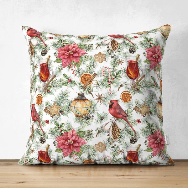 - Suet-K-8666-Gorsel1 - Realhomes Çift Taraflı Beyaz Zemin Üzerinde Çiçek Desenli Dijital Baskılı Modern Süet Yastık Kırlent Kılıfı Realhomes