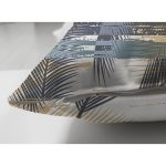 Çift Taraflı Beyaz Zeminli Renkli Yaprak Desenli Dijital Baskılı Modern Süet Yastık Kırlent Kılıfı Realhomes