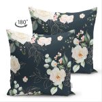 - Suet-K-8687-Gorsel2 - Realhomes Çift Taraflı Rengarenk Zemin Üzerinde Beyaz Çiçek Desenli Süet Yastık Kırlent Kılıfı Realhomes