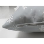 Çift Taraflı Gri Zemin Üzerinde Çamağacı Desenli Dijital Baskılı Modern Süet Yastık Kırlent Kılıfı Realhomes