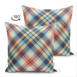 - Suet-K-8704-Gorsel2 - Realhomes Çift Taraflı Renkli Zemin Üzerinde Pastel Renkli Ekose Desenli Modern Süet Yastık Kırlent Kılıfı Realhomes