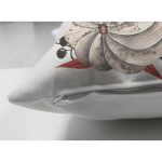 Çift Taraflı Beyaz Zemin Üzerinde Renkli Balkabağı Desenli Dijital Baskılı Modern Süet Yastık Kılıfı Realhomes