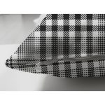 Çift Taraflı Beyaz Zeminli Siyah Ekose Desenli Dijital Baskılı Modern Süet Yastık Kırlent Kılıfı Realhomes