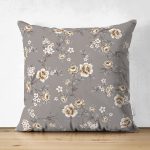 - Suet-K-8713-Gorsel1 - Realhomes Çift Taraflı Rengarenk Zemin Üzerinde Çiçek Desenli Dijital Baskılı Modern Süet Yastık Kırlent Kılıfı Realhomes