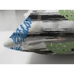 Çift Taraflı Beyaz Zeminli Renkli Yaprak Desenli Dijital Baskılı Modern Süet Yastık Kırlent Kılıfı Realhomes