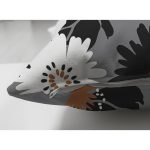 Çift Taraflı Rengarenk Zemin Üzerinde Siyah Beyaz Çiçek Desenli Modern Süet Yastık Kırlent Kılıfı Realhomes