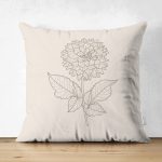 - Suet-K-8728-Gorsel1 - Realhomes Çift Taraflı Pastel Zemin Üzerinde Çiçek Desenli Dijital Baskılı Modern Süet Yastık Kırlent Kılıfı Realhomes