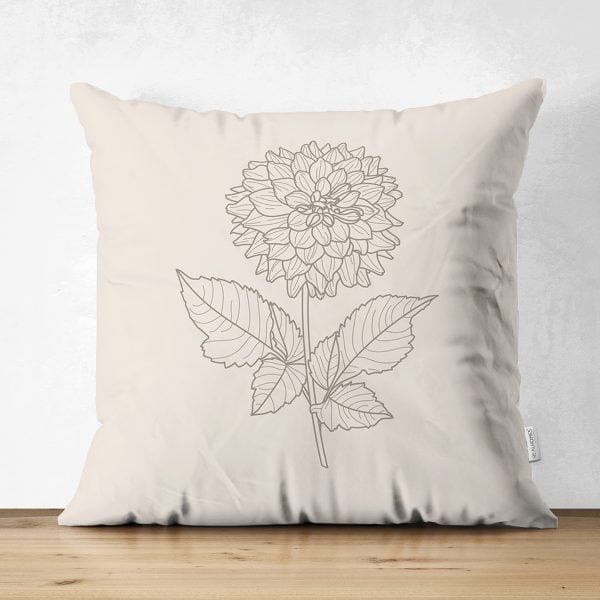 Çift Taraflı Pastel Zemin Üzerinde Çini Desenli Dijital Baskılı Modern Süet Yastık Kırlent Kılıfı Realhomes