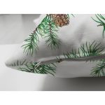 - Suet-K-8729-Gorsel3 - Realhomes Çift Taraflı Beyaz Zemin Üzerinde Çam Kozalağı Desenli Süet Yastık Kırlent Kılıfı Realhomes