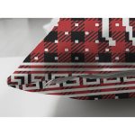 - Suet-K-8731-Gorsel3 - Realhomes Çift Taraflı Kırmızı Ekose Desenli Geyik Motifli Dijital Baskılı Modern Süet Yastık Kırlent Kılıfı Realhomes