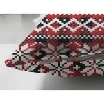 - Suet-K-8735-Gorsel3 - Realhomes Çift Taraflı Kırmızı Ekose Desenli Geyik Motifli Dijital Baskılı Modern Süet Yastık Kırlent Kılıfı Realhomes