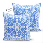 - Suet-K-8751-Gorsel2 - Realhomes Çift Taraflı Beyaz Zemin Üzerinde Çini Desenli Dijital Baskılı Modern Süet Yastık Kırlent Kılıfı Realhomes