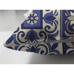 Çift Taraflı Pastel Zemin Üzerinde Çini Desenli Dijital Baskılı Modern Süet Yastık Kırlent Kılıfı Realhomes