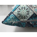 Çift Taraflı Renkli Zeminli Geometrik Desenli Dijital Baskılı Modern Süet Yastık Kırlent Kılıfı Realhomes