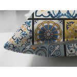 Çift Taraflı Renkli Zeminli Geometrik Desenli Dijital Baskılı Modern Süet Yastık Kırlent Kılıfı Realhomes