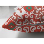 - Suet-K-8764-Gorsel3 - Realhomes Çift Taraflı Beyaz Zemin Üzerinde Çini Desenli Dijital Baskılı Modern Süet Yastık Kırlent Kılıfı Realhomes