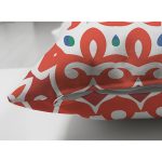 Çift Taraflı Beyaz Zemin Üzerinde Çini Desenli Dijital Baskılı Modern Süet Yastık Kırlent Kılıfı Realhomes