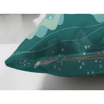 Çift Taraflı Renkli Zeminli Deniz Kabuğu Desenli Dijital Baskılı Modern Süet Yastık Kırlent Kılıfı Realhomes