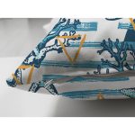 - Suet-K-8782-Gorsel3 - Realhomes Çift Taraflı Beyaz Zeminli Deniz Yıldızı Desenli Dijital Baskılı Modern Süet Yastık Kırlent Kılıfı Realhomes