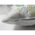 Çift Taraflı Beyaz Zeminli Deniz Atı Desenli Dijital Baskılı Modern Süet Yastık Kırlent Kılıfı Realhomes