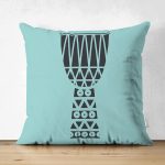 - Suet-K-8801-Gorsel1 - Realhomes Çift Taraflı Renkli Zemin Üzerinde Onedraw Çizimli Kupa Desenli Modern Süet Yastık Kırlent Kılıfı Realhomes