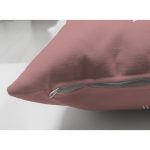 Çift Taraflı Pastel Zemin Üzerinde Beyaz Çiçek Desenli Süet Yastık Kırlent Kılıfı Realhomes