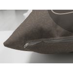 Çift Taraflı Renkli Zemin Üzerinde Onedraw Çizimli Bayan Silüeti Süet Yastık Kırlent Kılıfı Realhomes