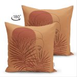 Çift Taraflı Pastel Zemin Üzerinde Onedraw Çizimli Bayan Silüeti Süet Yastık Kırlent Kılıfı Realhomes