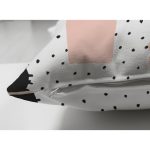 - Suet-K-8845-Gorsel3 - Realhomes Çift Taraflı Beyaz Zemin Üzerinde Siyah Puantiyeli Kaktüs Desenli Süet Yastık Kırlent Kılıfı Realhomes