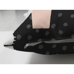 Çift Taraflı Siyah Zemin Üzerinde Kaktüs Desenli Dijital Baskılı Modern Süet Yastık Kırlent Kılıfı Realhomes