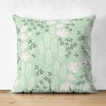 - Suet-K-8868-Gorsel1 - Realhomes Çift Taraflı Rengarenk Zemin Üzerinde Siyah Beyaz Çiçek Desenli Modern Süet Yastık Kırlent Kılıfı Realhomes