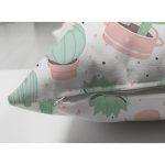 Çift Taraflı Beyaz Zeminli Renkli Kaktüs Desenli Dijital Baskılı Modern Süet Yastık Kırlent Kılıfı Realhomes