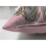 Çift Taraflı Renkli Zemin Üzerinde Kaktüs Desenli Dijital Baskılı Modern Süet Yastık Kırlent Kılıfı Realhomes