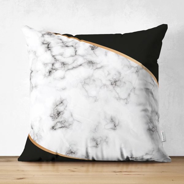 Çift Taraflı Siyah Zemin Üzerinde Kaktüs Desenli Dijital Baskılı Modern Süet Yastık Kırlent Kılıfı Realhomes