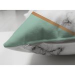 Çift Taraflı Renkli Geometrik Desenli Mermer Motifli Dijital Baskılı Modern Süet Kırlent Kılıfı Realhomes