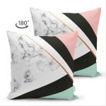 - Suet-K-8913-Gorsel2 - Realhomes Çift Taraflı Renkli Geometrik Desenli Mermer Motifli Dijital Baskılı Modern Süet Kırlent Kılıfı Realhomes