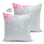 - Suet-K-8925-Gorsel2 - Realhomes Çift Taraflı Pastel Zeminli Rengarenk Ortanca Çiçek Dijital Baskılı Modern Süet Yastık Kırlent Kılıfı Realhomes