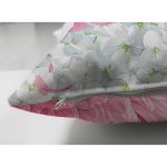 Çift Taraflı Pastel Zeminli Rengarenk Ortanca Çiçek Dijital Baskılı Modern Süet Yastık Kırlent Kılıfı Realhomes